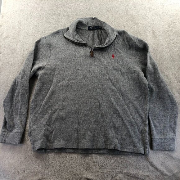 Polo Ralph Lauren Mens Quarter Zip Sweater Large Long Sleeve Pullover Grandpa co - Picture 6 of 7